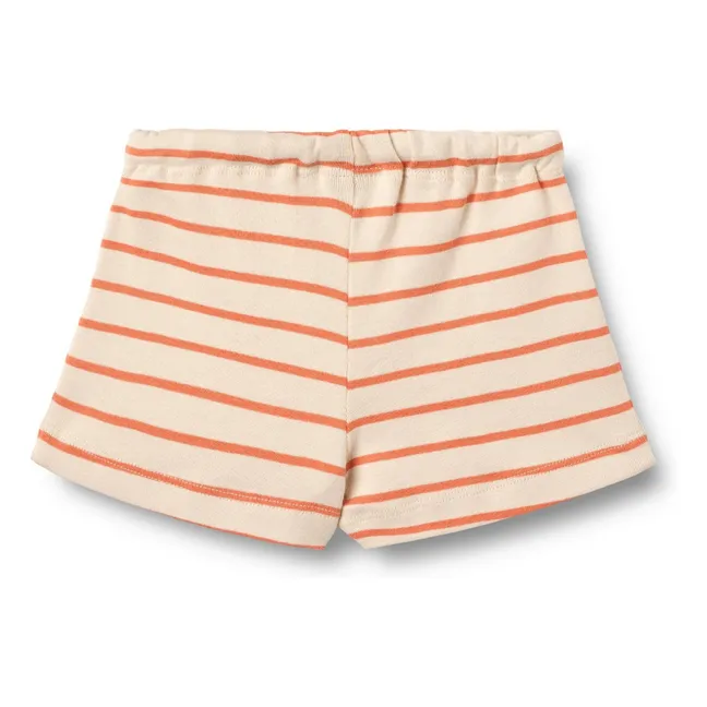 Striped Vic Jersey Shorts Organic Cotton | Orange