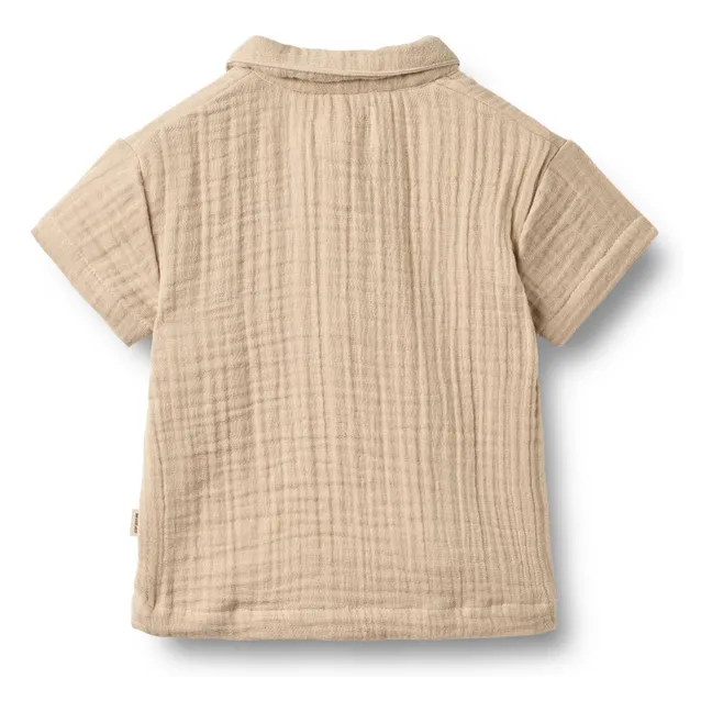 Camicia da bambino in cotone biologico Svend | Sabbia