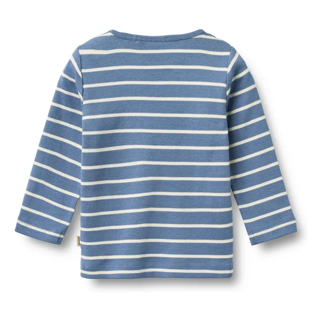 T-shirt Stig Rayé Coton Bio Bébé | Bleu