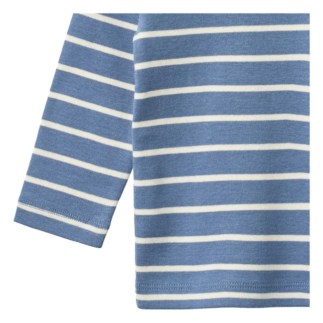 T-shirt Stig Rayé Coton Bio Bébé | Bleu