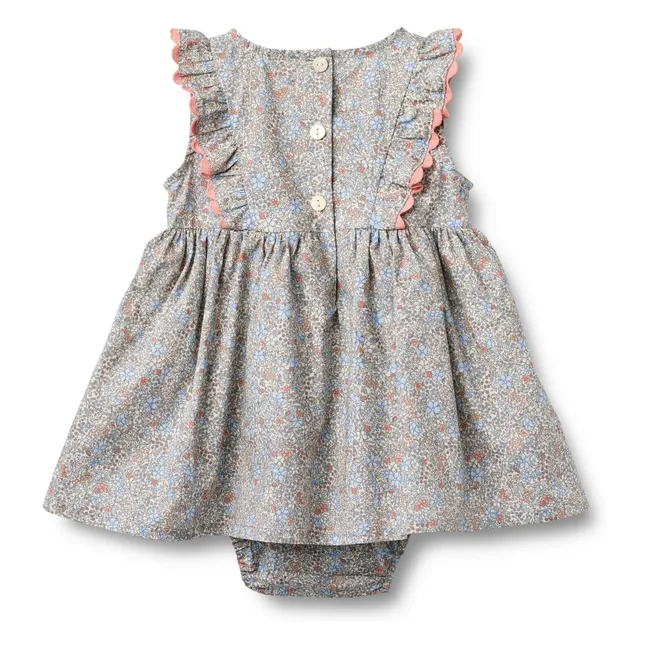 Vestido Body Safia Fleurie Algodón orgánico | Azul Pálido