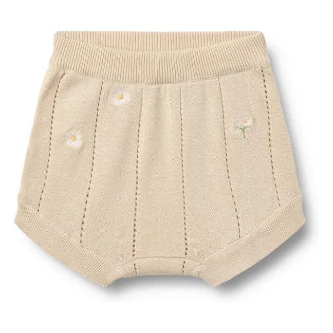Short Maille Dua Fleurs Coton Bio | Ecru