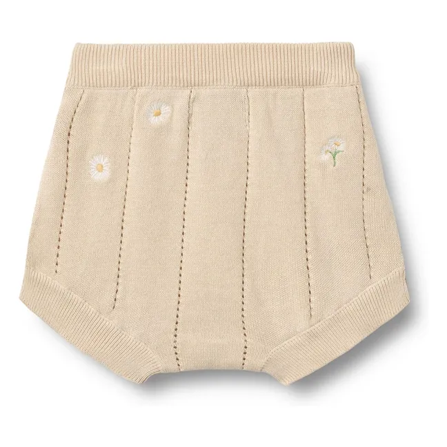 Short Maille Dua Fleurs Coton Bio | Ecru