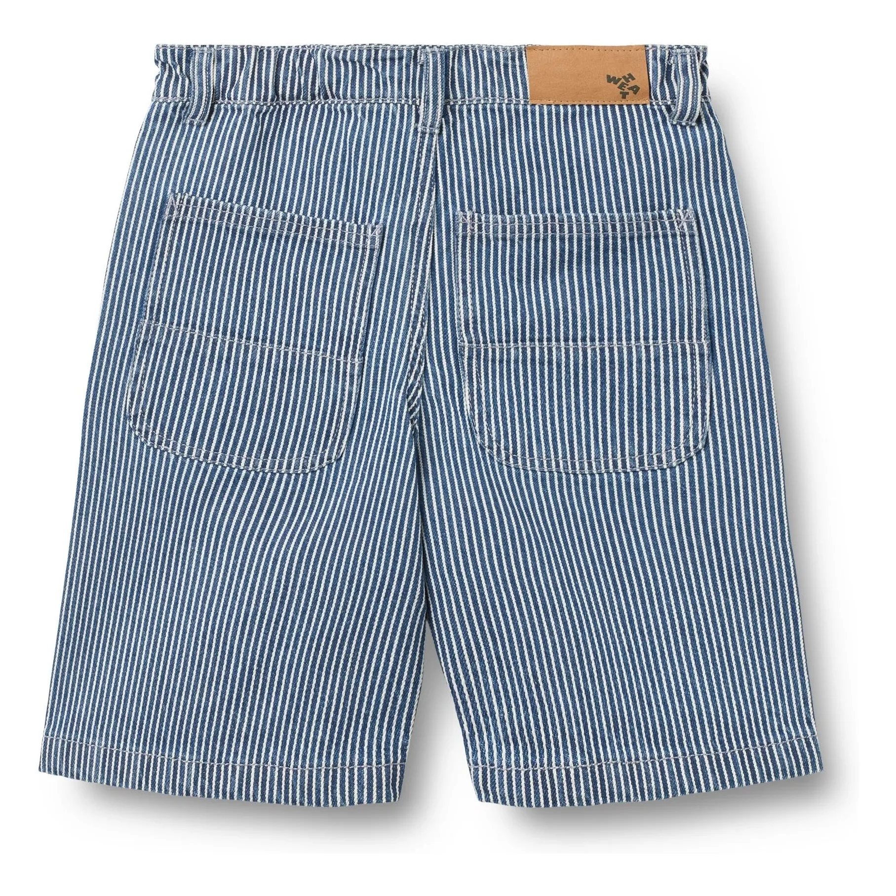 Bermuda Denim Christian Rayé Coton Bio | Bleu- Image produit n°2