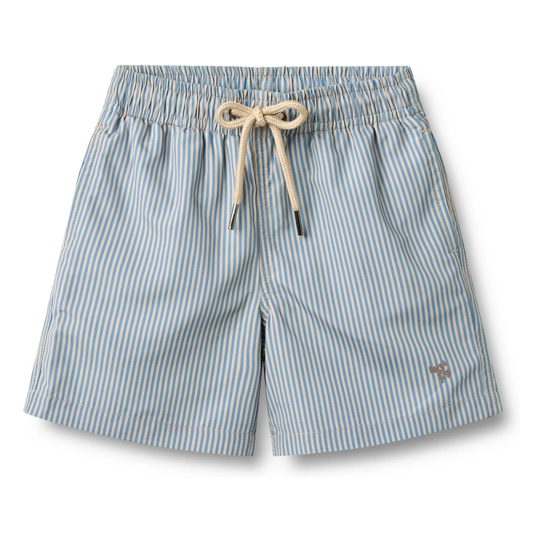 Short de Bain Rayé Hansi Fibres Recyclées | Bleu pâle- Image produit n°0