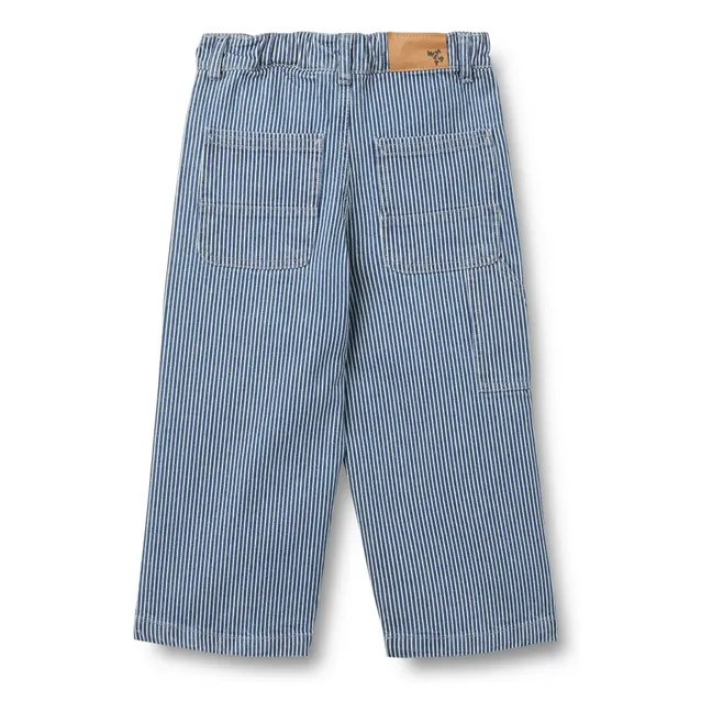 Felix Striped Organic Cotton Jeans | Blue