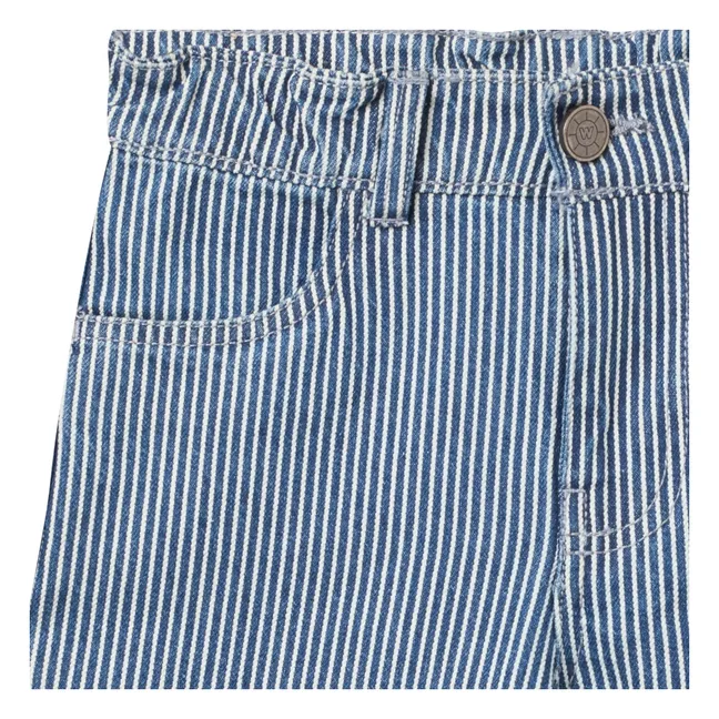 Jean Felix Rayé Coton Bio | Bleu