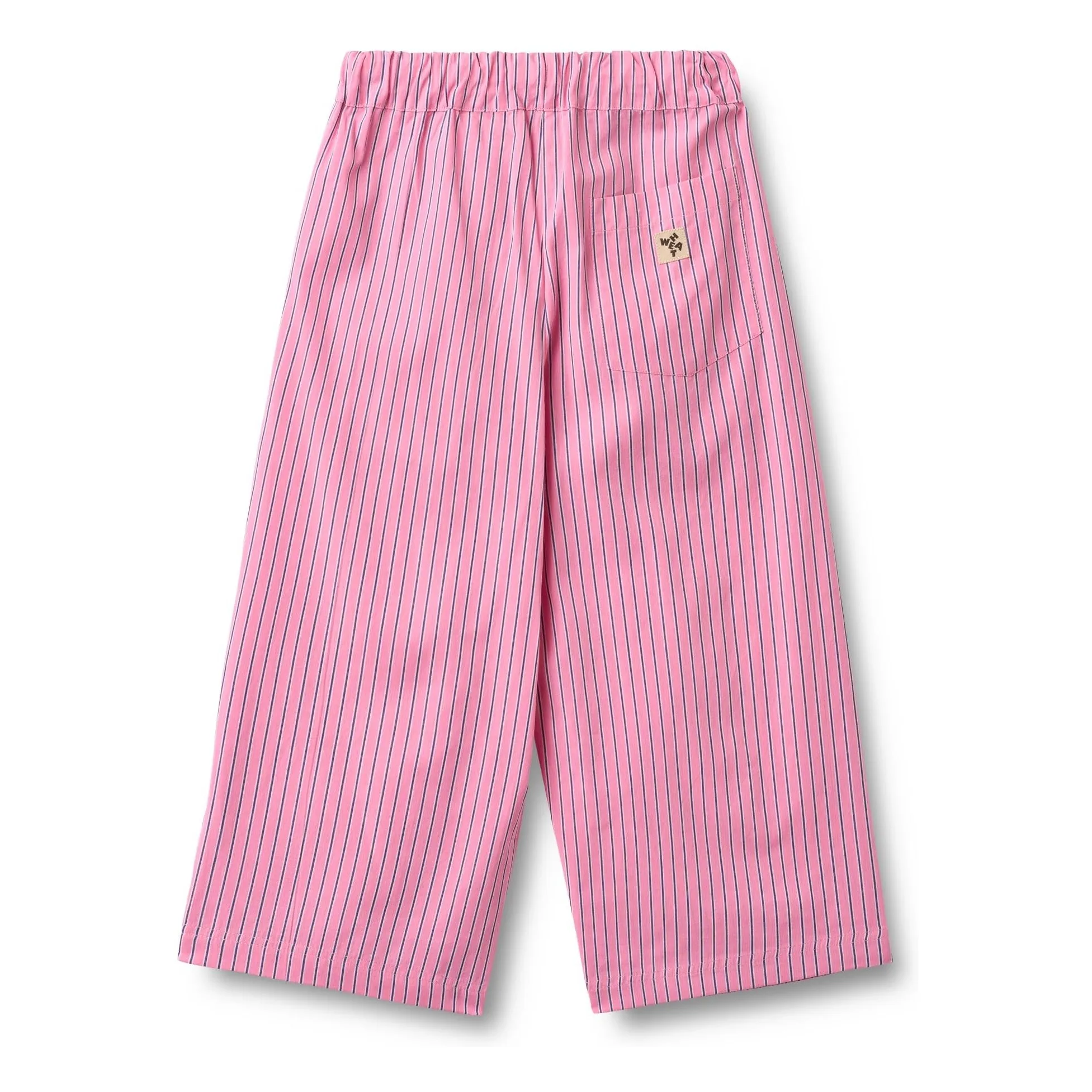 Pantalon Sasha Rayé Coton Bio | Rose- Image produit n°4