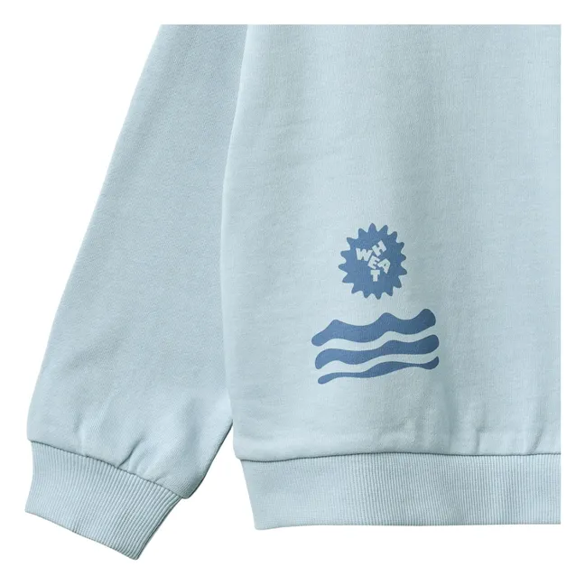 Sudadera Casey de algodón orgánico | Azul Cielo