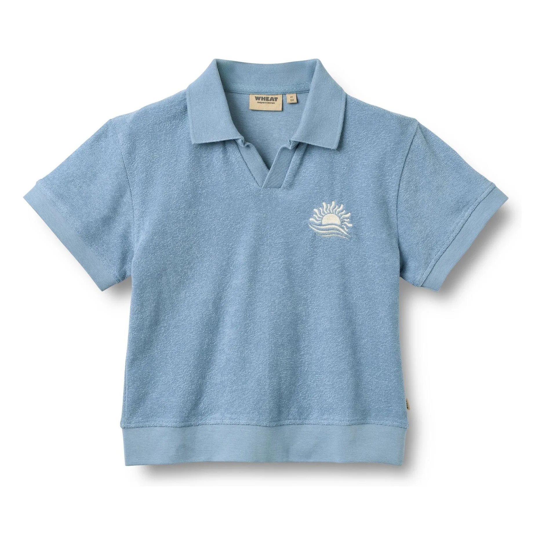 Wheat Light Blue Marlo Organic Cotton Polo Shirt