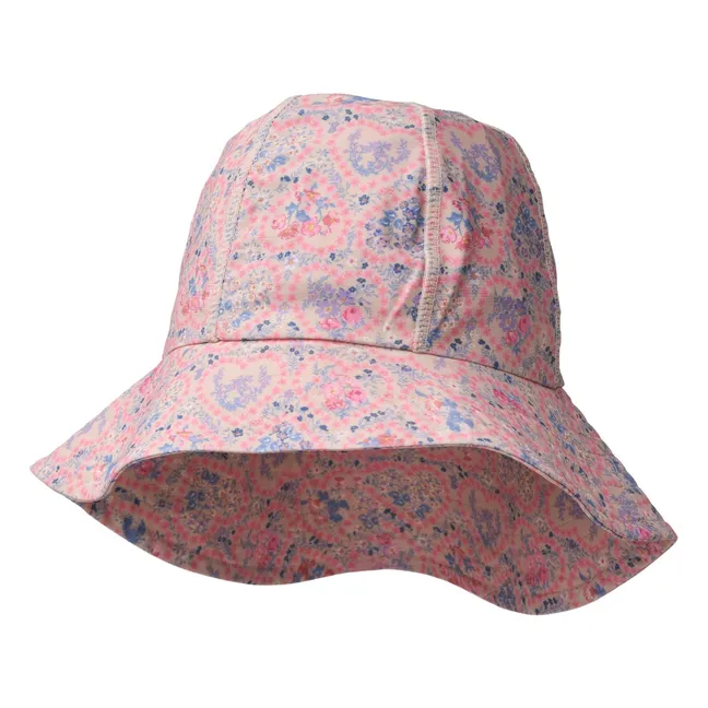 Chapeau Anti-UV Bora Fleuri Fibres Recyclées | Rose pâle