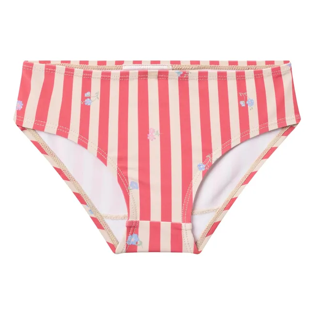 Maillot de Bain Alma Rayé Fibres Recyclées | Rouge