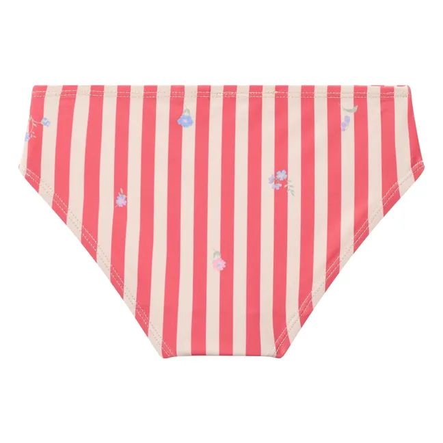 Maillot de Bain Alma Rayé Fibres Recyclées | Rouge
