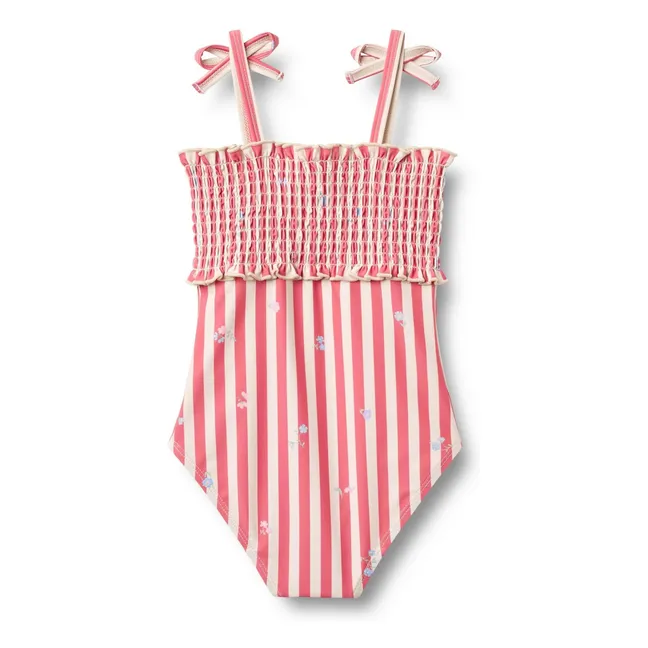 Maillot de Bain Selma Rayé Fibres Recyclées | Rouge