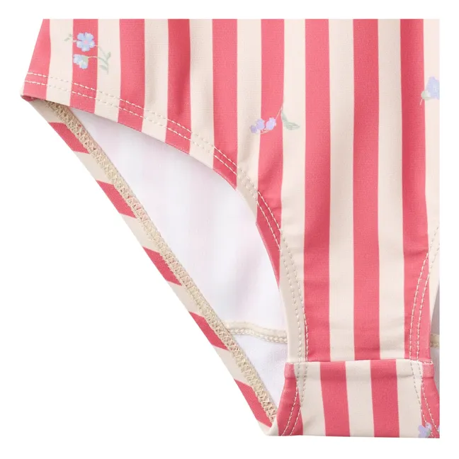 Maillot de Bain Selma Rayé Fibres Recyclées | Rouge