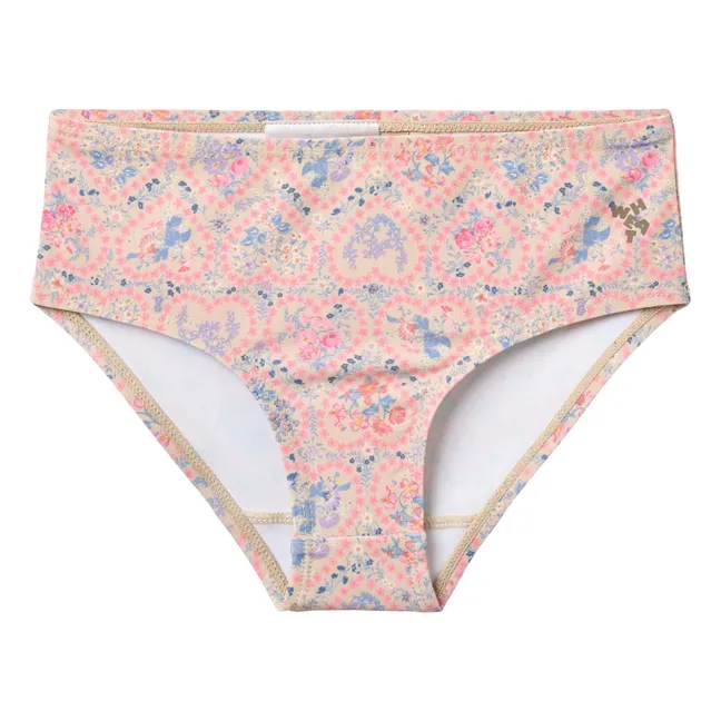 Maillot de Bain Carla Fleuri Fibres Recyclées | Rose pâle