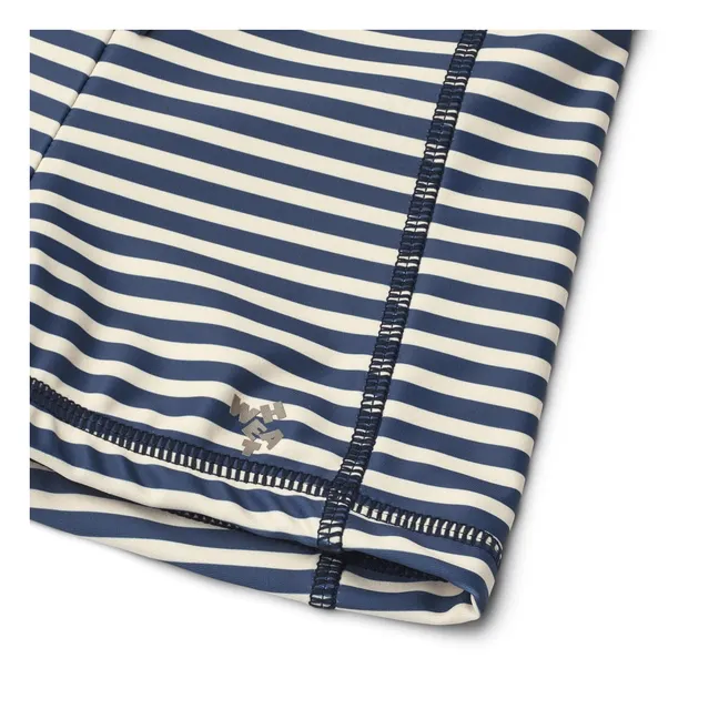 Short de Bain Ulrik Rayé Fibres Recyclées | Bleu foncé