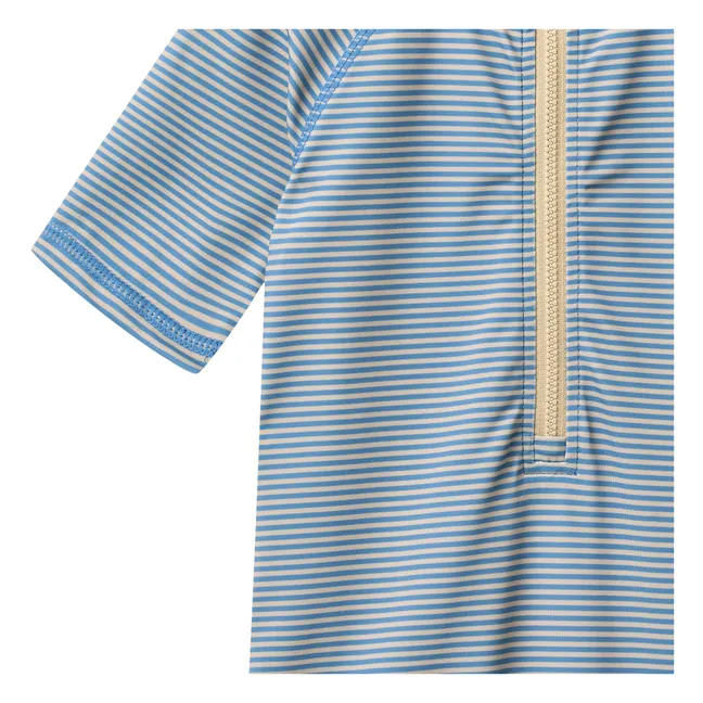 Bathing Suit Cas Rayée Recycled Fibers | Light Blue