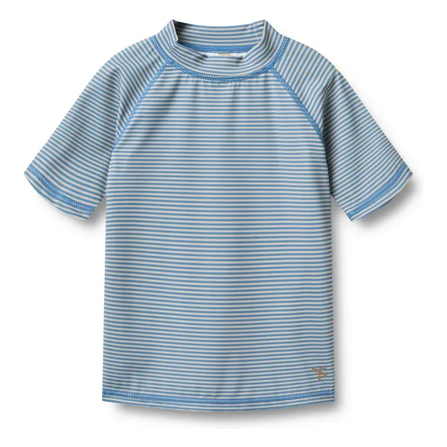 Jackie Striped UV-Resistant Bathing T-Shirt Recycled Fibers | Light Blue