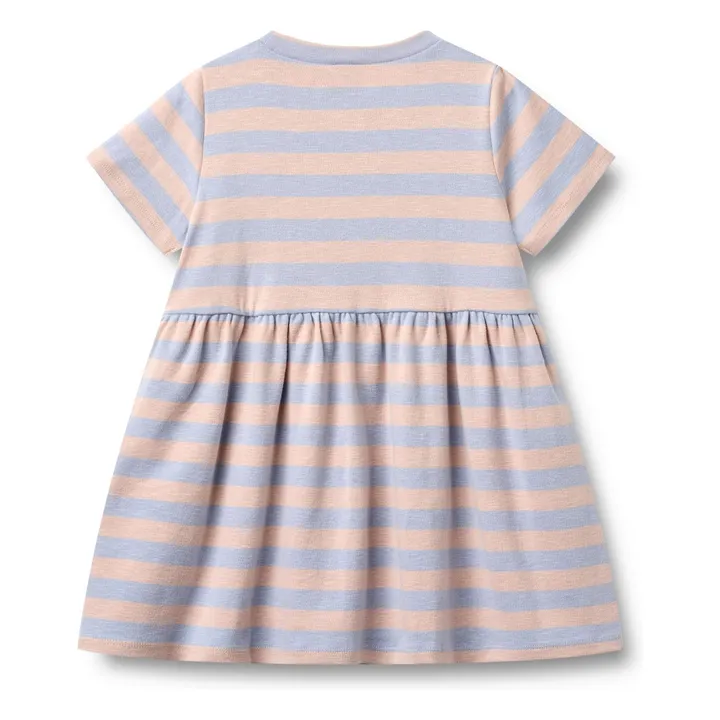 Vestido de punto a rayas Anna Algodón orgánico | Rosa Pálido- Imagen del producto n°2