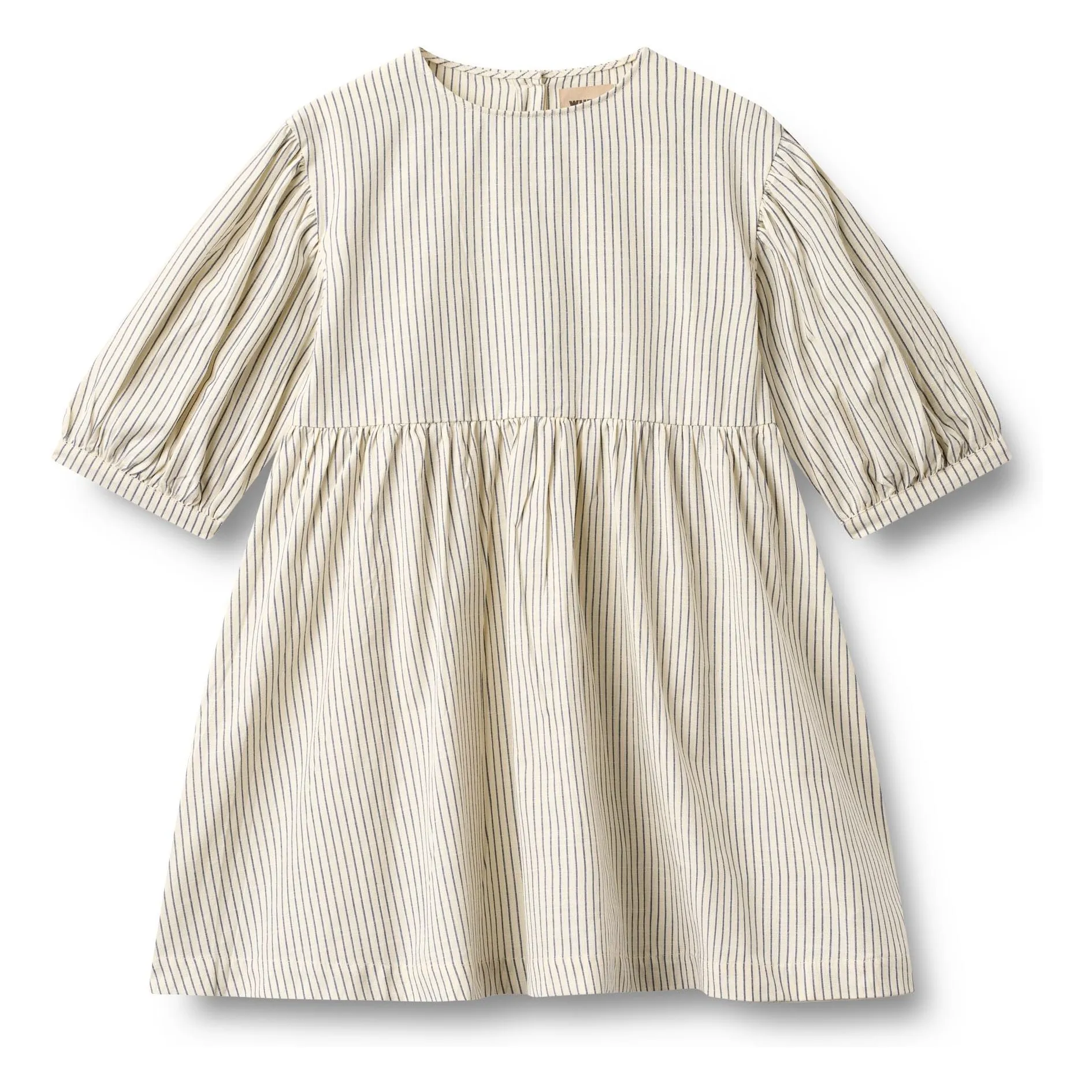 Wheat Ecru Magda Striped Organic Cotton Dress