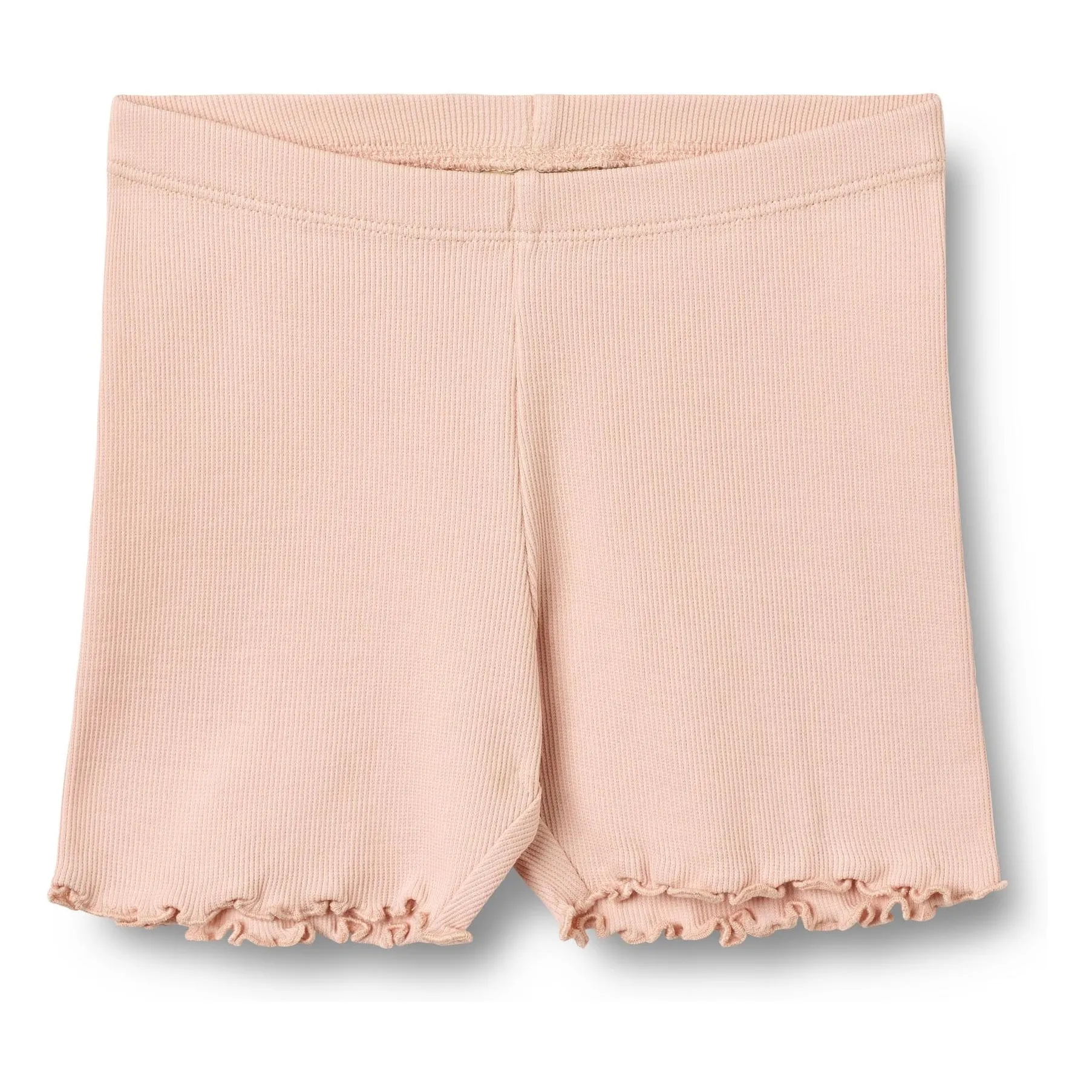 Wheat Unisex Kids Pale Pink Sine Ribbed Organic Cotton Shorts