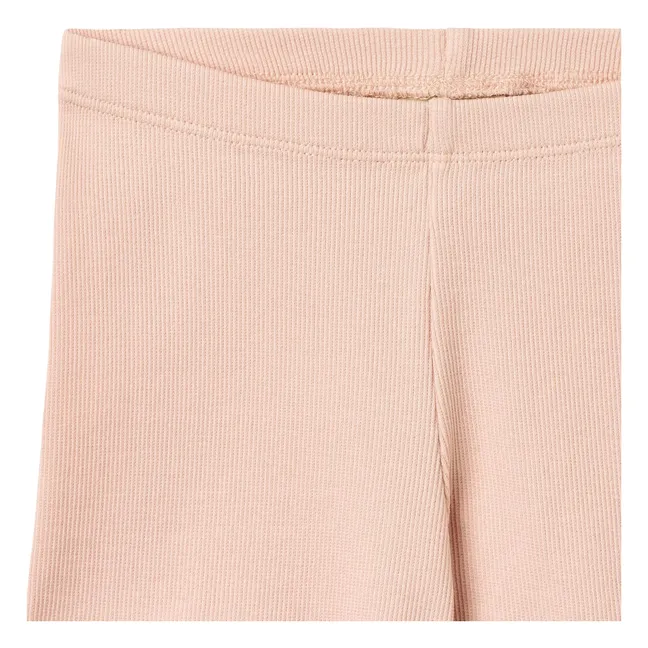 Sine Ribbed Organic Cotton Shorts | Pale Pink