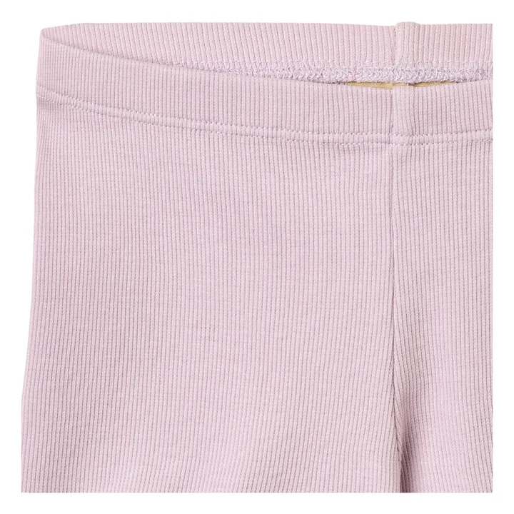 Pantalón corto de algodón orgánico acanalado Sine | Lavanda- Imagen del producto n°1