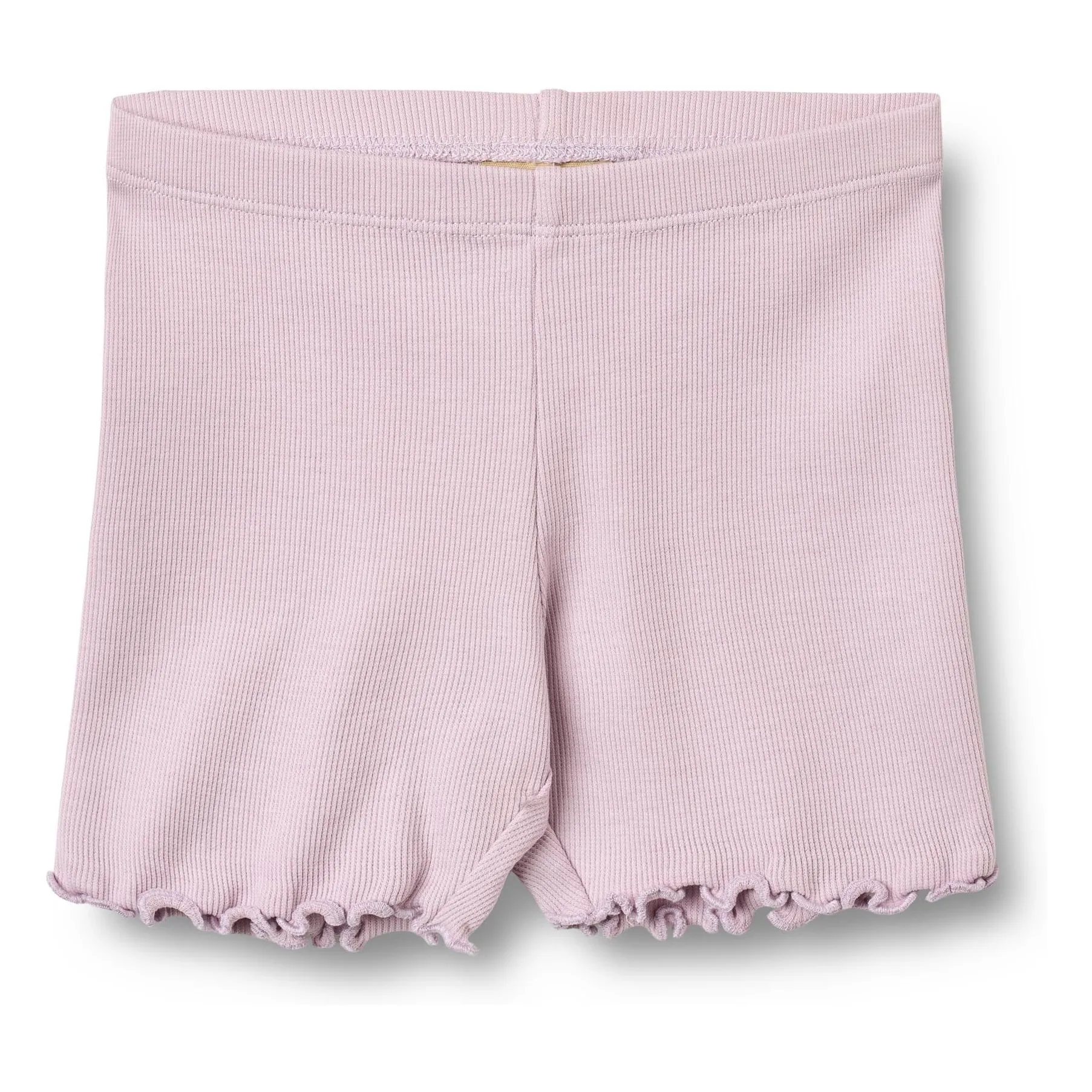 Wheat Unisex Kids Lavender Sine Ribbed Organic Cotton Shorts