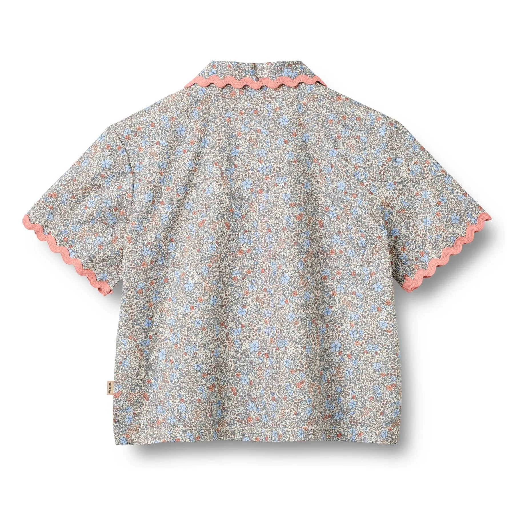 Chemise Lace Vilma Fleurie Coton Bio | Bleu pâle- Image produit n°2
