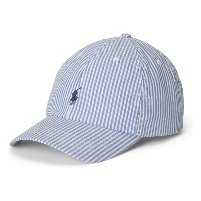Casquette Logo Rayé | Bleu