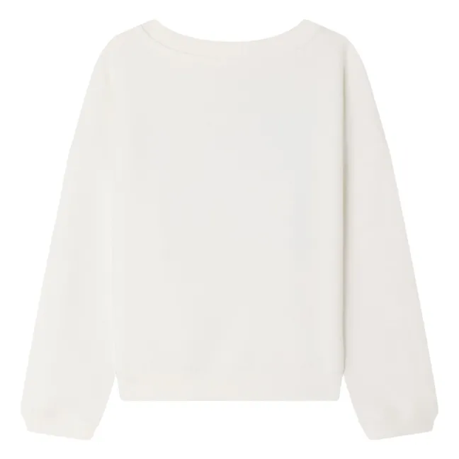 Sweatshirt Gena Kirsche Bio-Baumwolle | Weiß