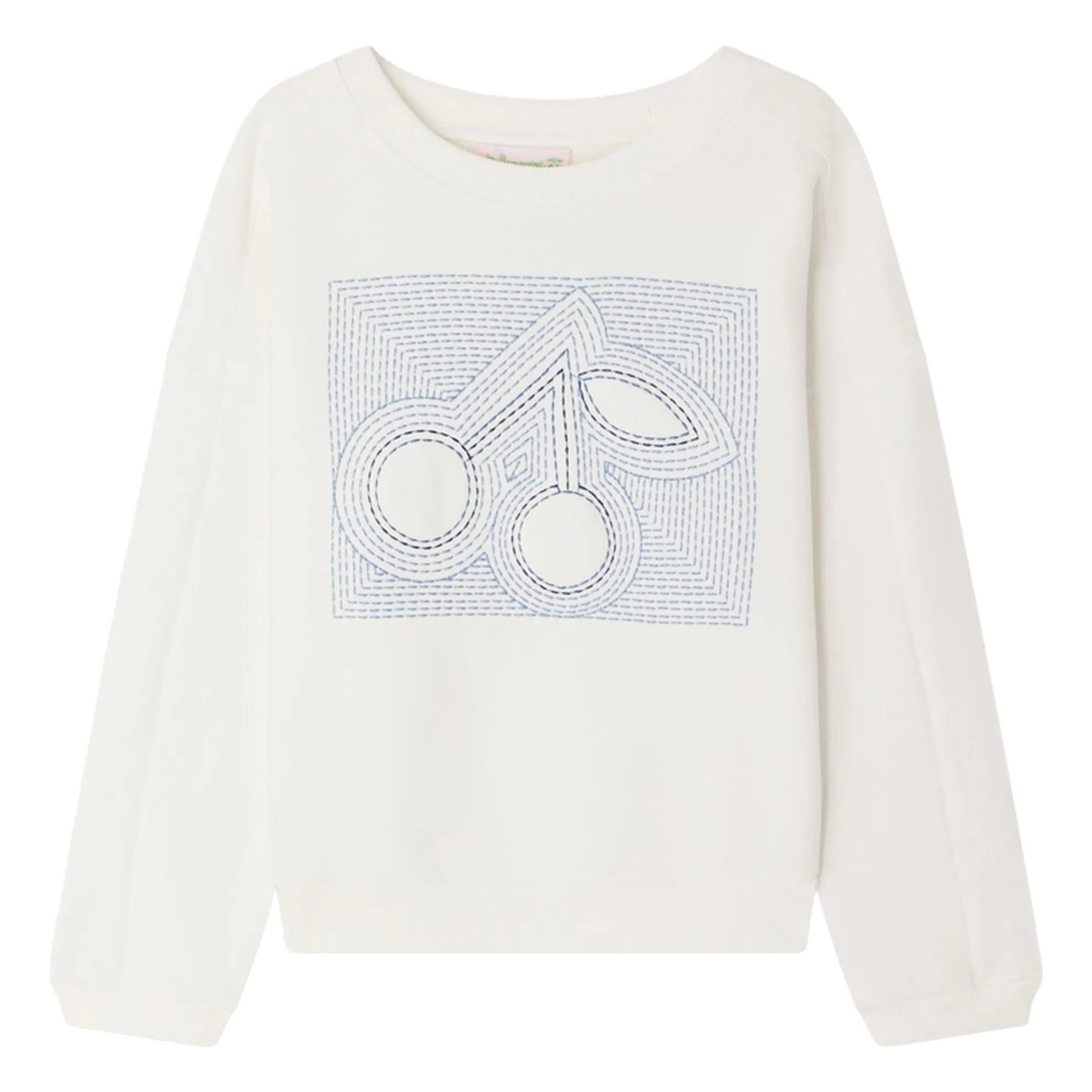 Sweat Gena Cerise Coton Bio | Blanc- Image produit n°0