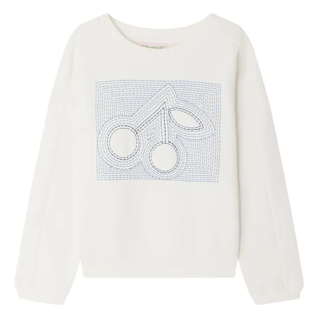 Sweat Gena Cerise Coton Bio | Blanc