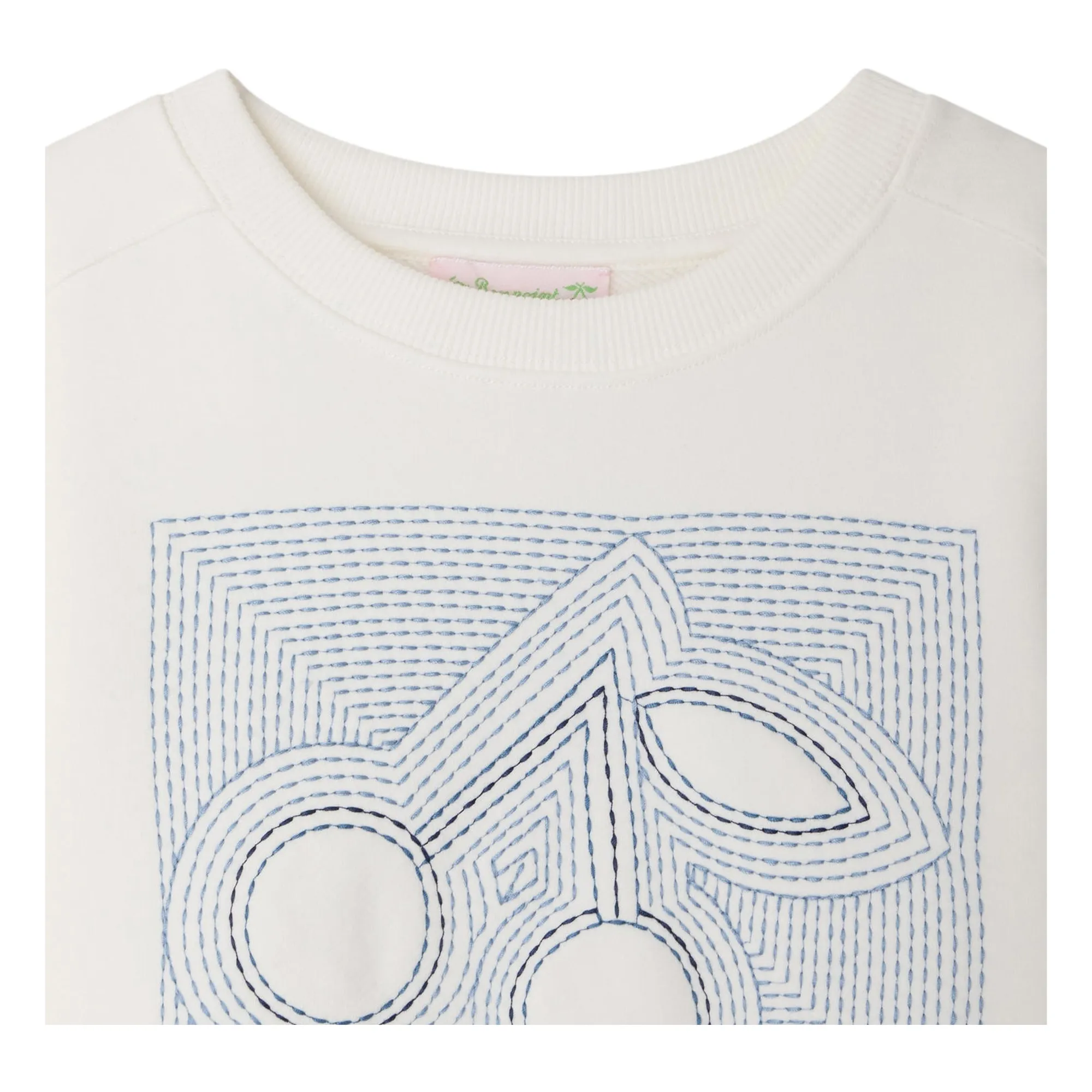 Sweat Gena Cerise Coton Bio | Blanc- Image produit n°1