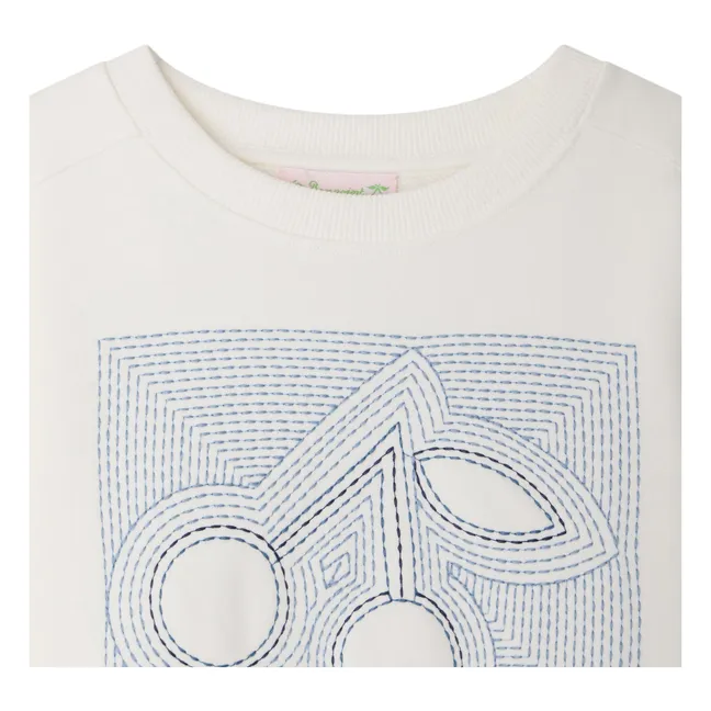 Gena Cherry organic cotton sweatshirt | White