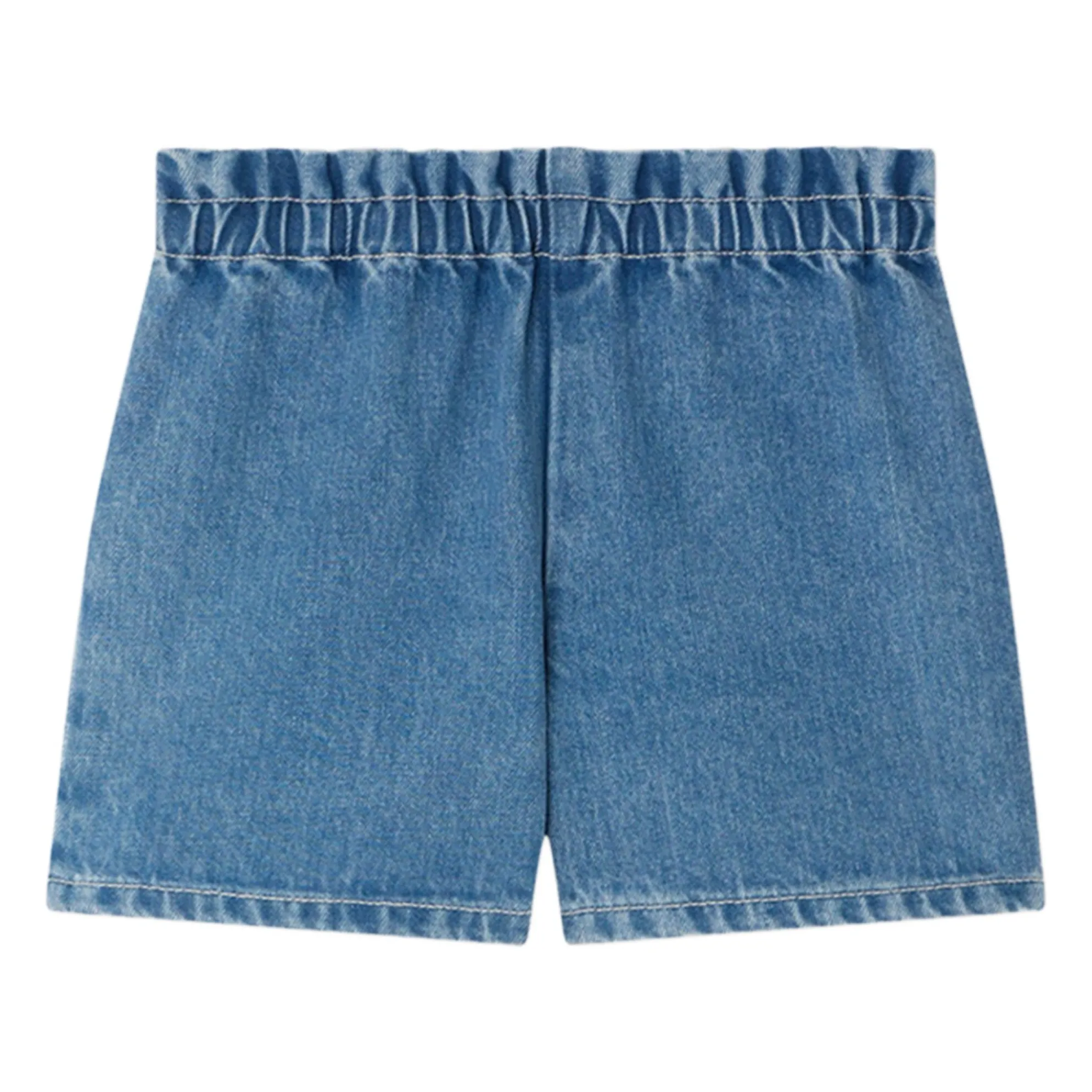 Bonpoint Girls Blue Milly Denim Shorts Organic Cotton