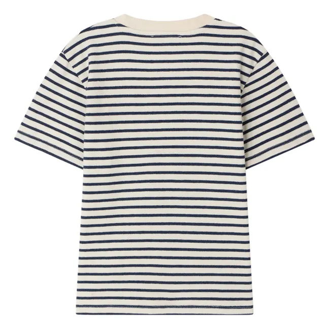 Camiseta de rayas lila | Crudo