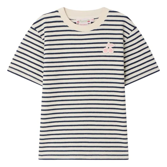 Camiseta de rayas lila | Crudo