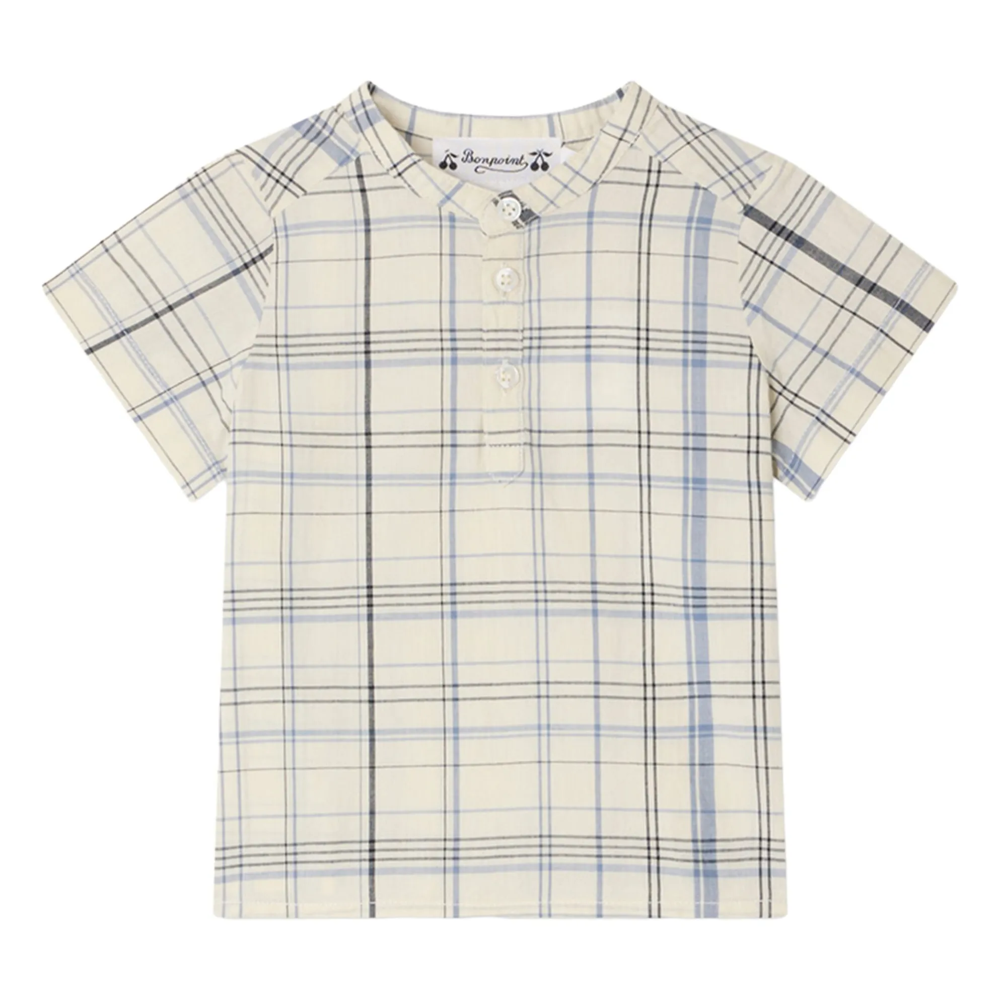 Bonpoint Ecru Cesari Checkered Shirt
