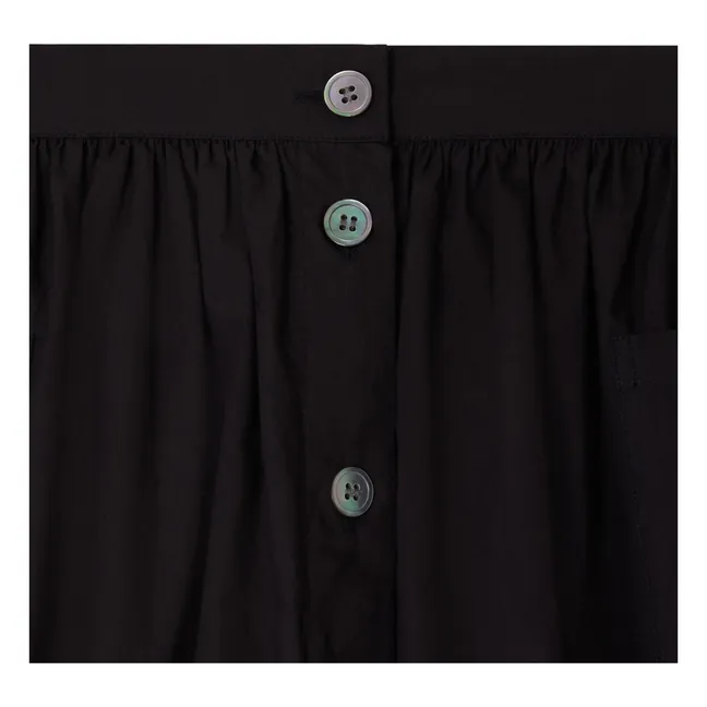 Jupe Lierre Cœurs Coton Bio | Noir