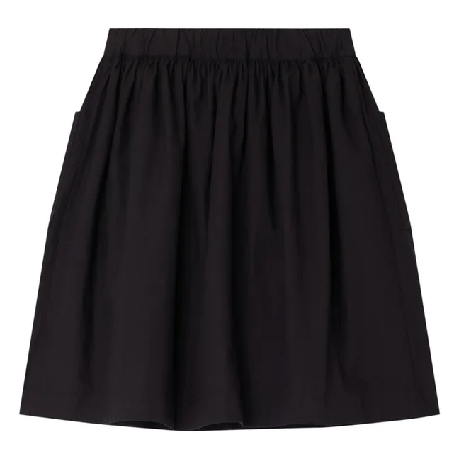 Falda Ivy Corazones Algodón Ecológico | Negro