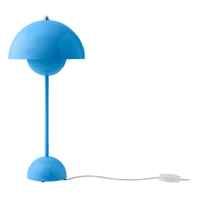 Flowerpot VP3 table lamp, Verner Panton | Light blue