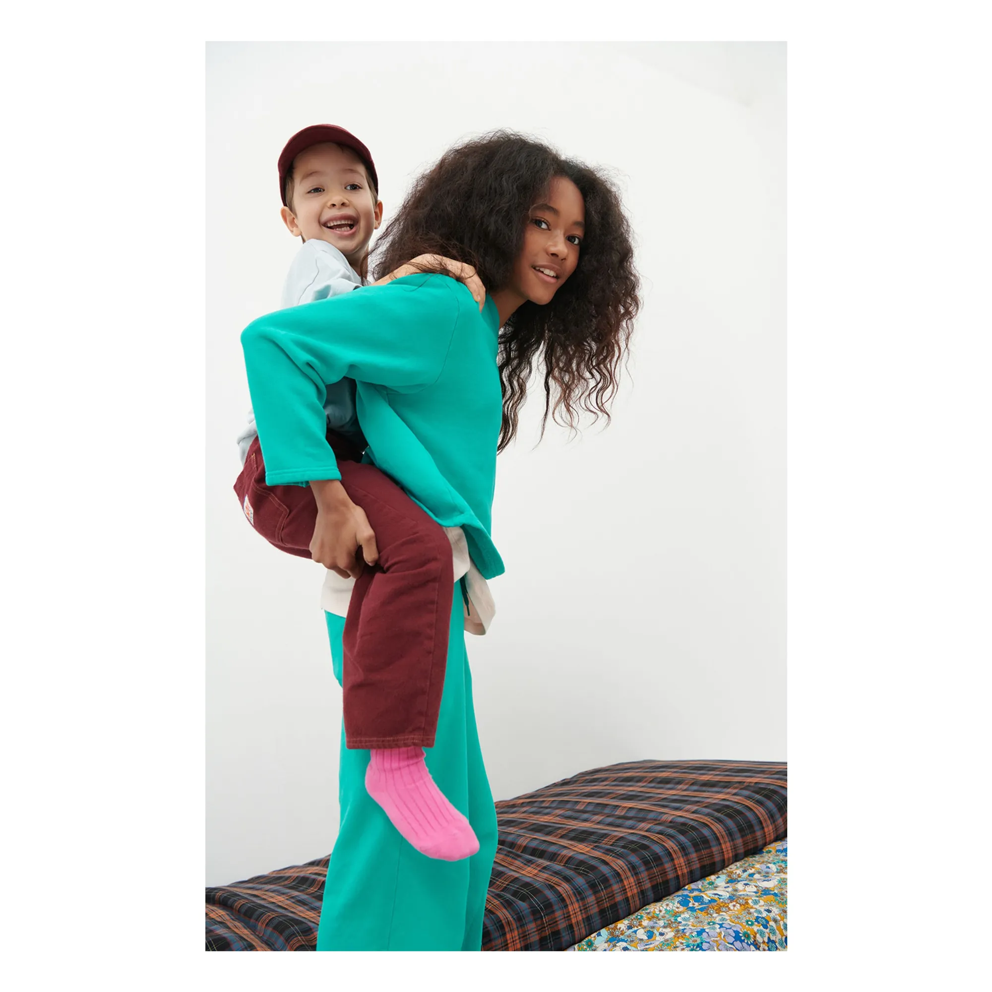 Collaboration American Vintage X Smallable - Jogger Izubird | Turquoise- Image produit n°10