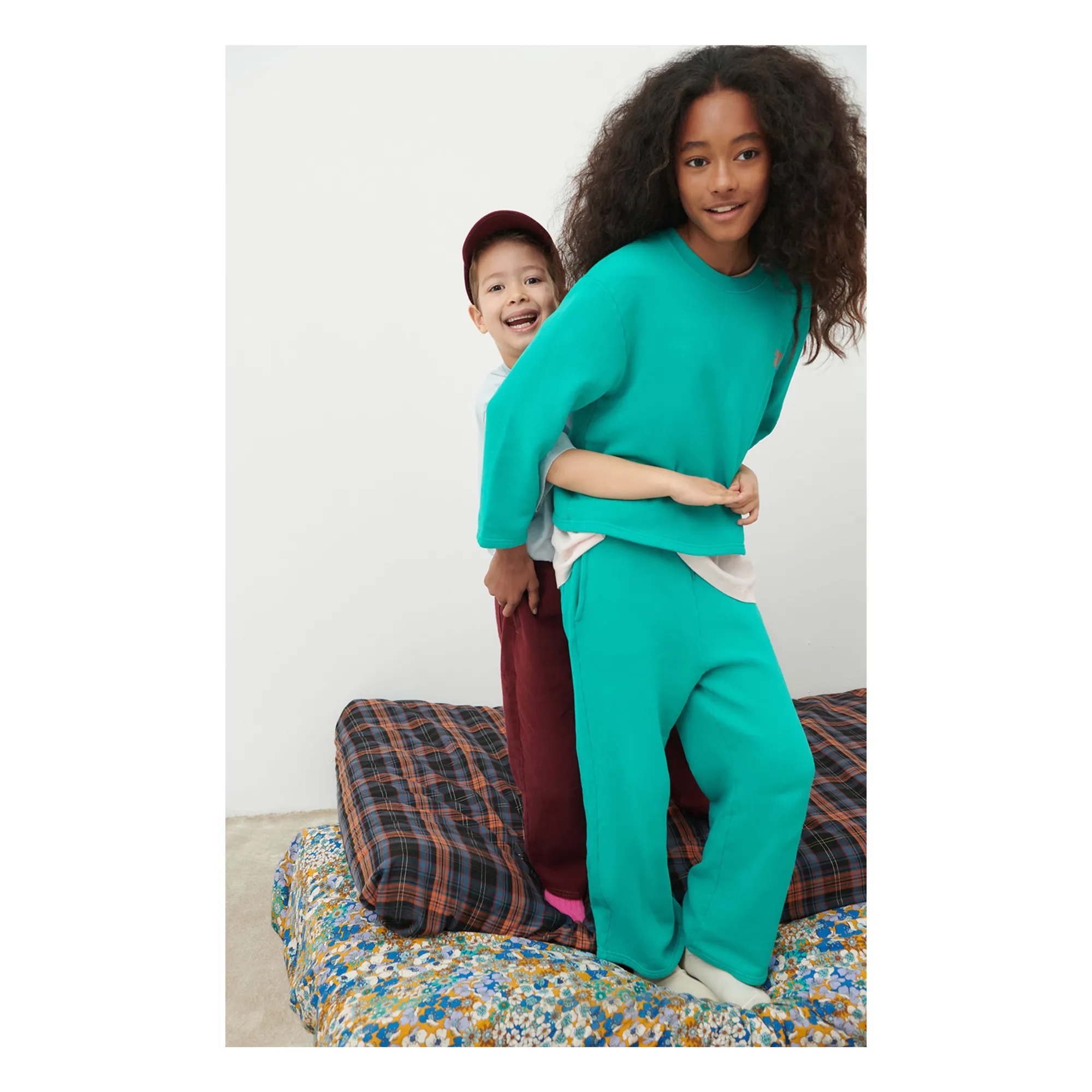 Collaboration American Vintage X Smallable - Jogger Izubird | Turquoise- Image produit n°3