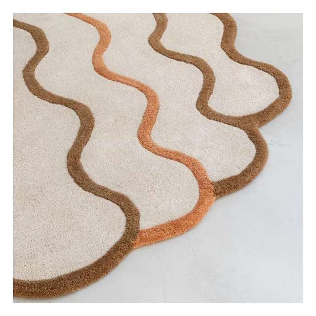 Alfombra de lana Shell | Beige