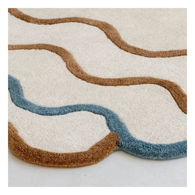 Alfombra de lana Shell | Beige