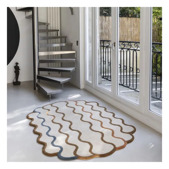Alfombra de lana Shell | Beige
