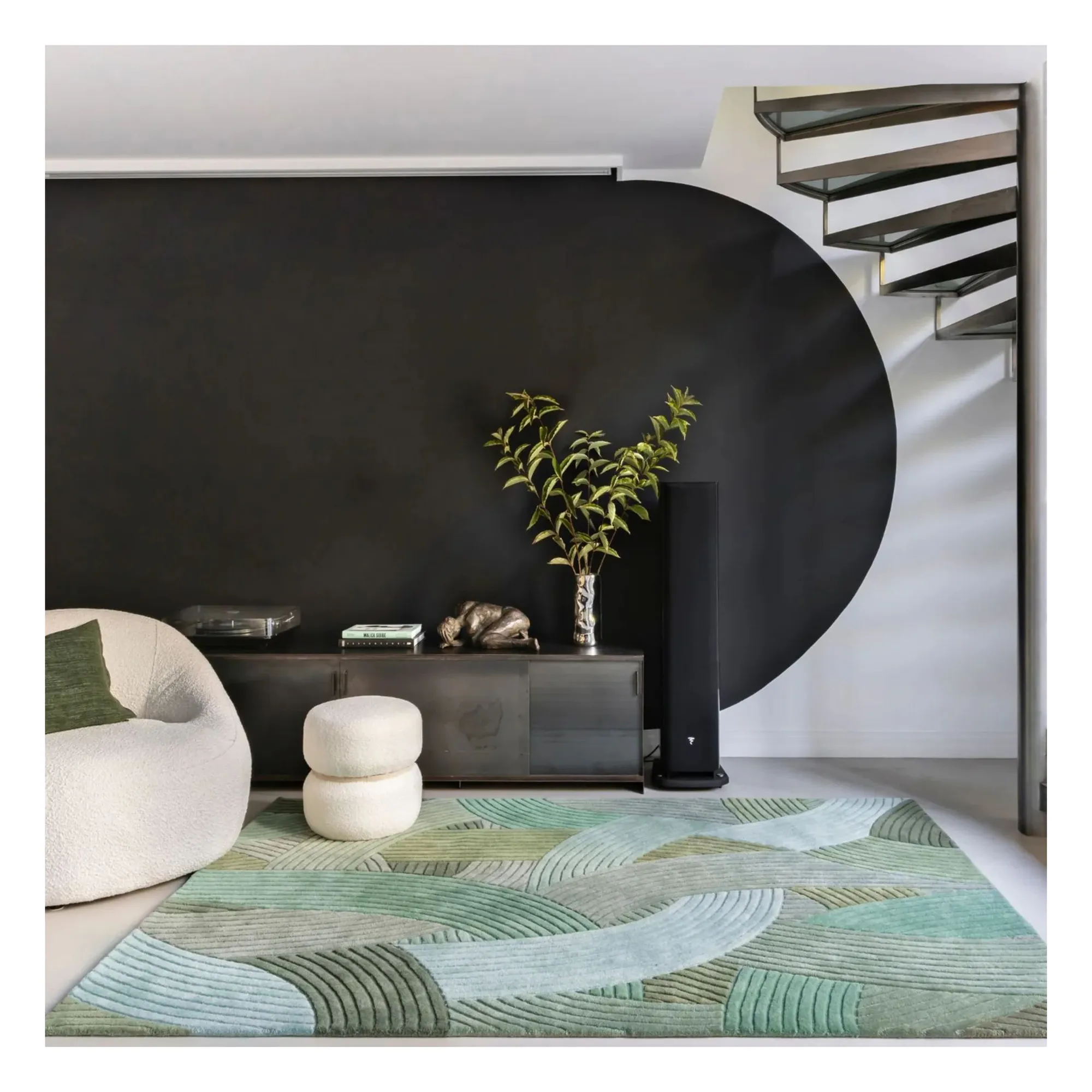 Tapis en laine Canopée | Vert- Image produit n°1