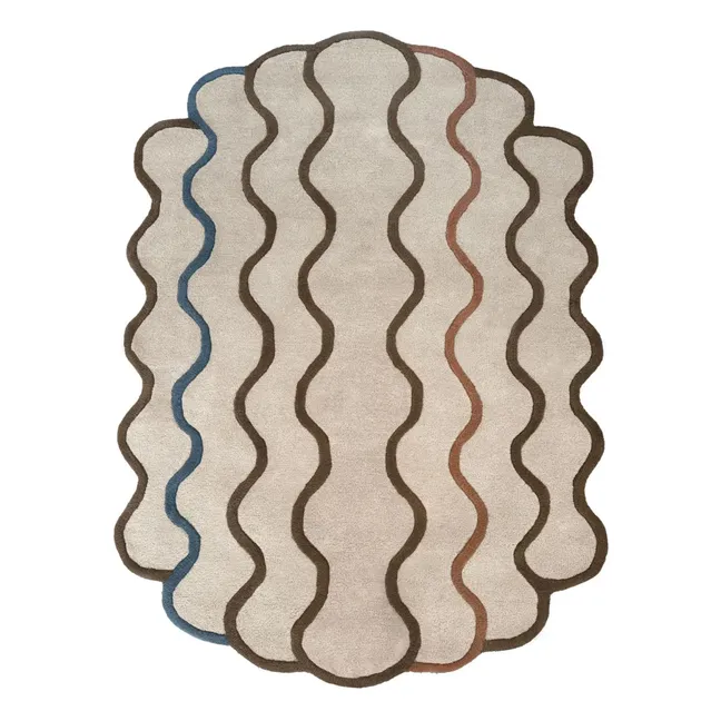 Tapis en laine Coquillage | Beige